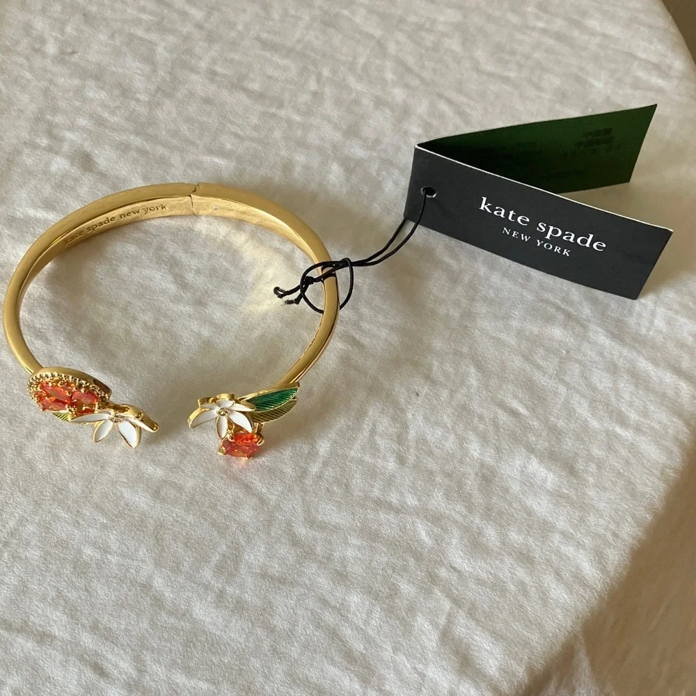 Kate Spade: Sweet Citrus Hinge Cuff- Gold Tone - Picture 8 of 16